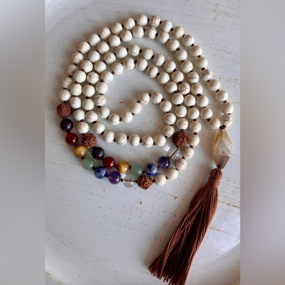Chakra Mala | Handmade |gemstone necklace |prayer beads |mala beads |meditation
